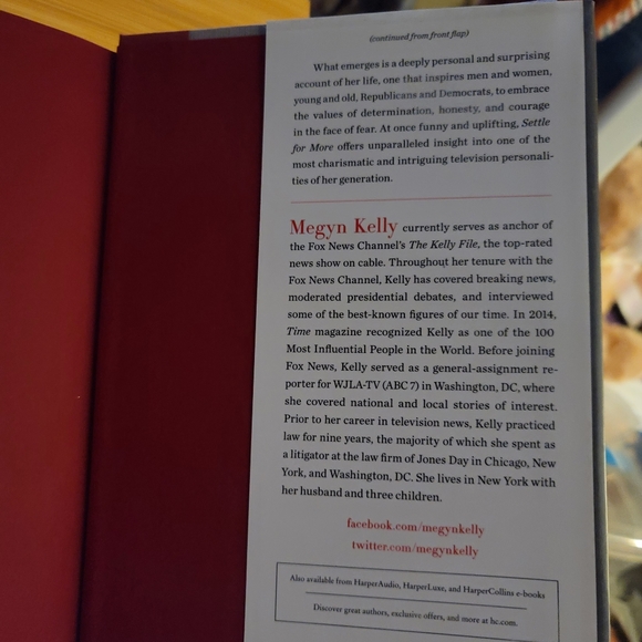 HARD COVER MEGYN KELLY "SETTLE FOR MORE" - Picture 6 of 6